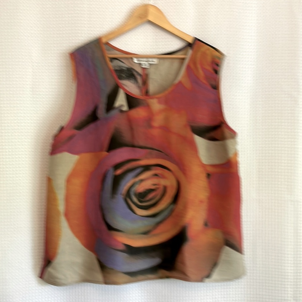 Caroline Rose Linen Tank 2X